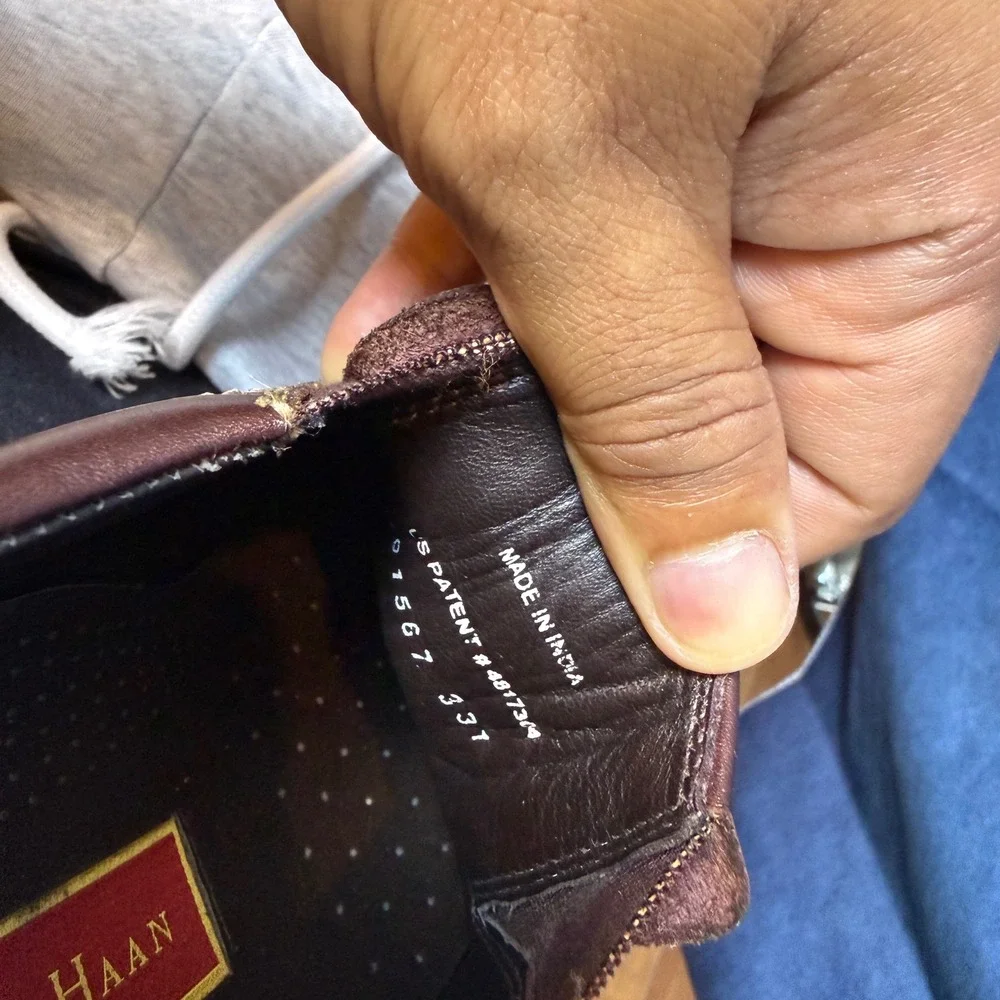 Cole Haan Nike Air Brown Leather Loafers Slip On Dress Shoes Mens 8.5 M